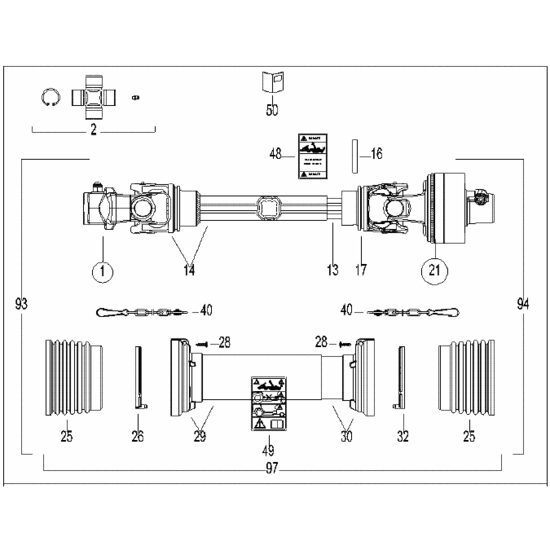CARDAN PTO ZIRKON10 65510009