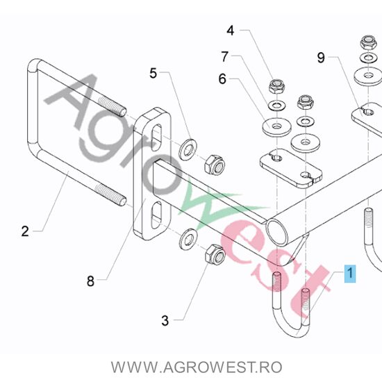 BOLT-U M10x38x76 301 7781