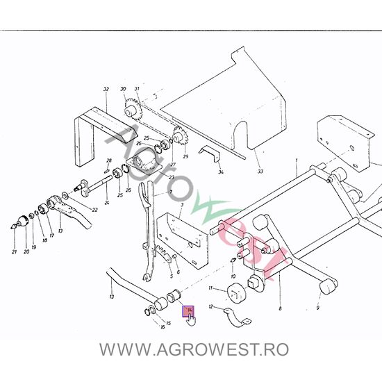 BUCSA AMORTIZOR 39-25-43 076.00032