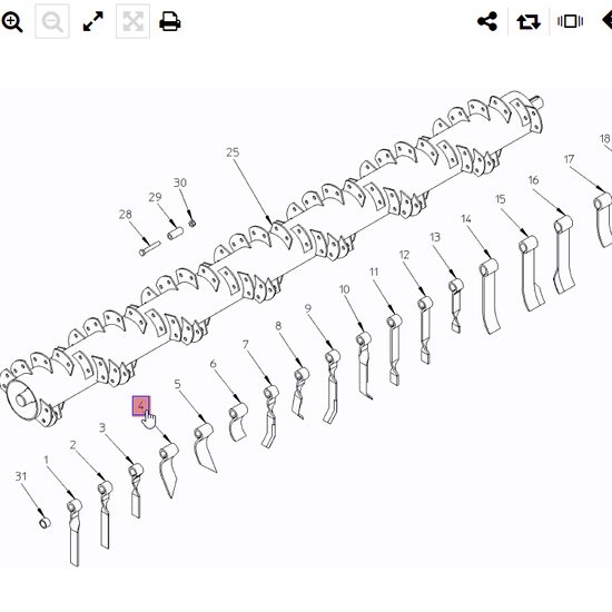 CUTIT TOCATOR 65x8x339 089.00411