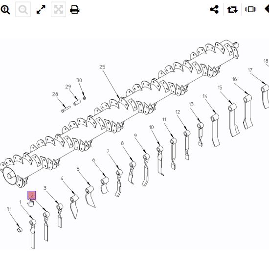 CUTIT TOCATOR 40x8x416 089.00409