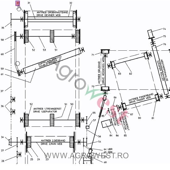 ROLA CU DEGETE B30-P35 006.00537