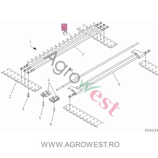 BARA CU DEGET 744L 076.03265