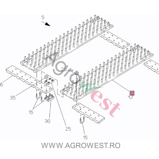 PLACA CU ARICI 646,5-107-25/35 076.00293
