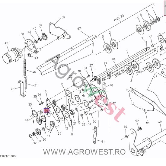 ROATA DE LANT 1/2"x5/16"-T21 014.00746