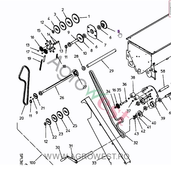 ROATA DE LANT 5/8"-T12/25 014.00766