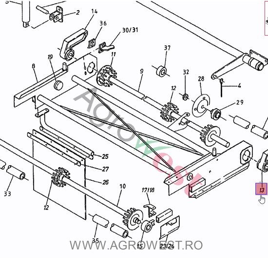 BRAT DE ANTRENARE DECUPAT R/H 006.00247