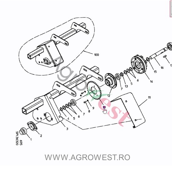 ROATA DE LANT 1/2"-T32 015.87406