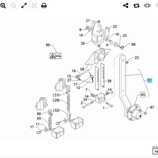 SUPORT ROATA 60X25X735/615 548 2608